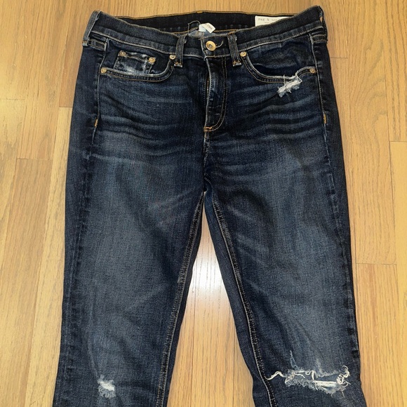 Rag & Bone Distressed Skinny Ankle Jean - Picture 5 of 9